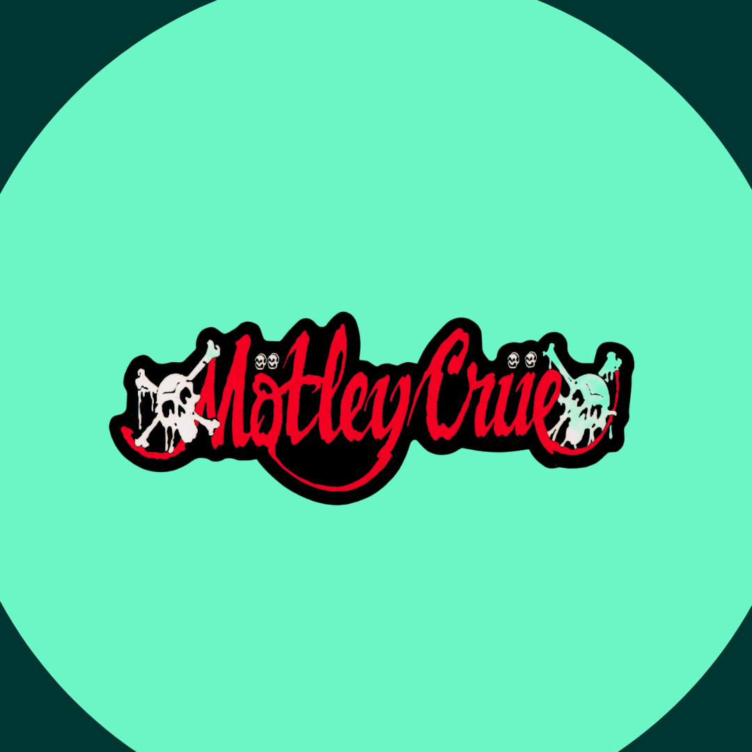 Sticker - Motley Crue - Script Logo and Skulls