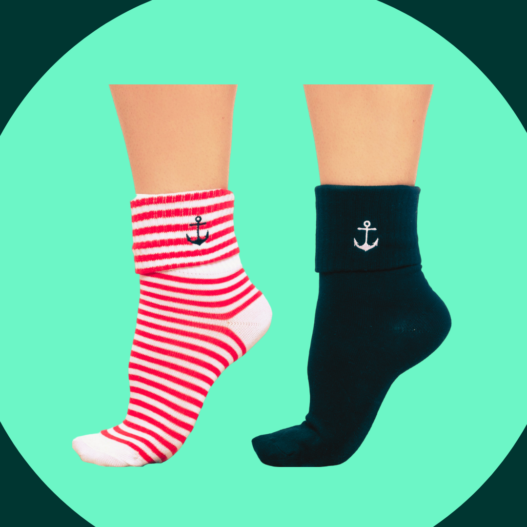 Socks - Sourpuss - Anchor Set of Two