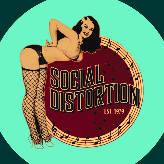 Sticker - Social Distortion - Burlesque Retro Pin-Up Girl