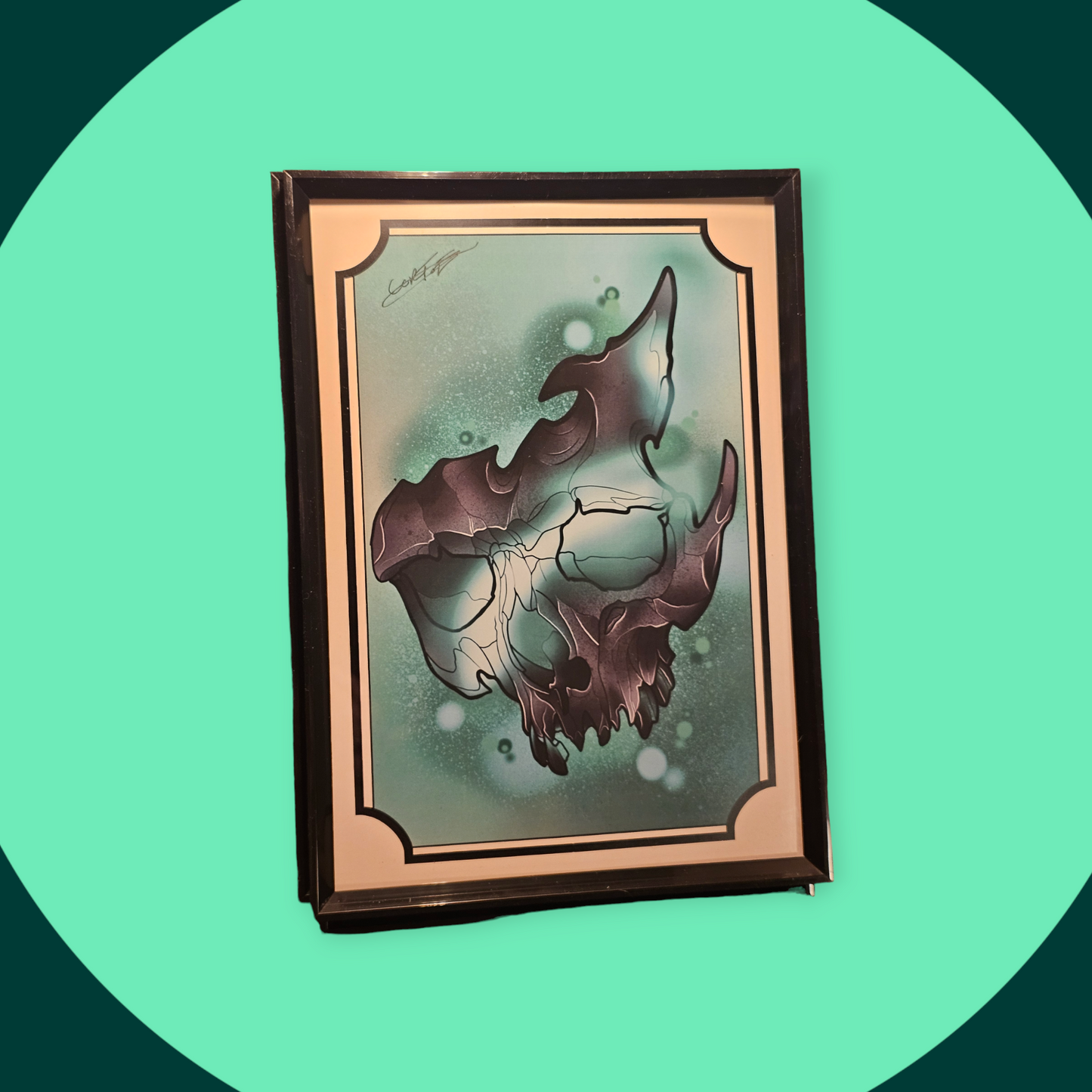 Teal Skull - Original Design