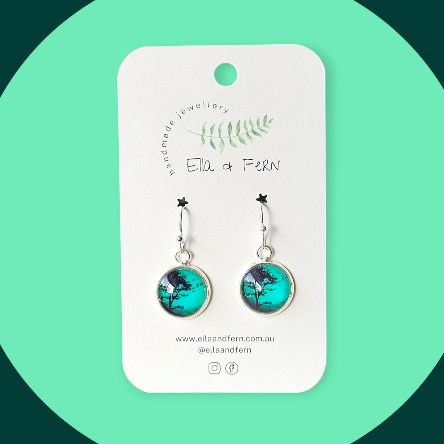 Green Days Dangle Earrings