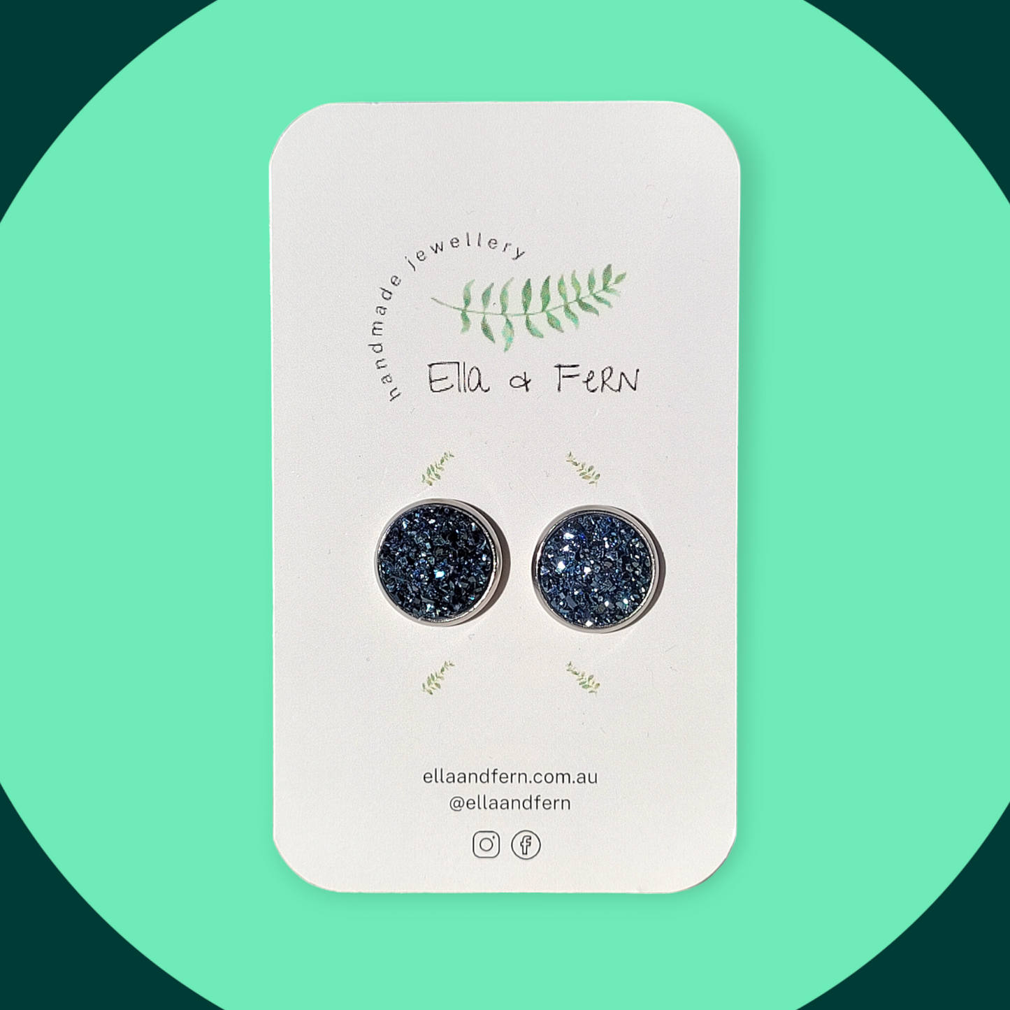 Ocean Days Faux Druzy Stud Earrings