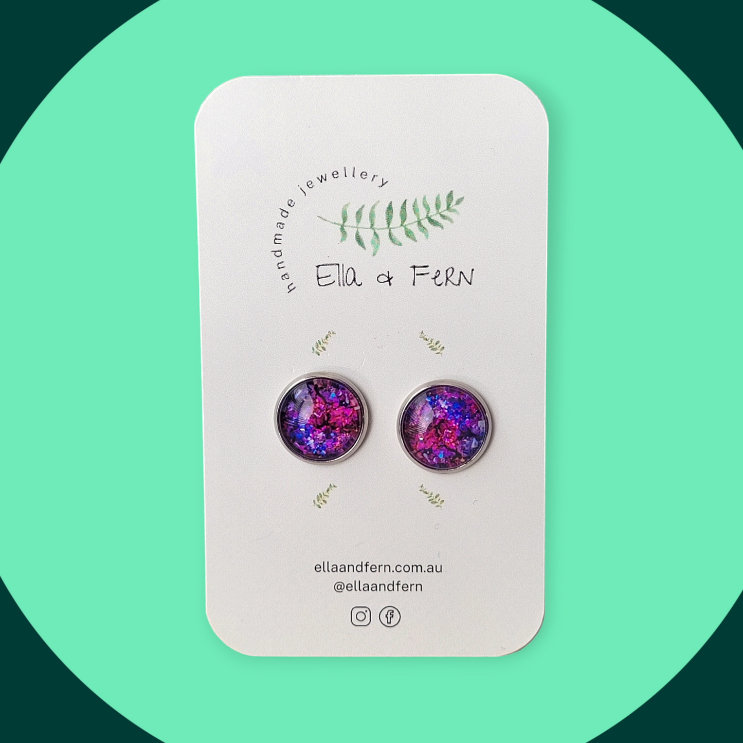 Violet Storms Stud Earrings